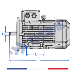 Moteurs triphasés MOT-4kW-3000-B35-112-169